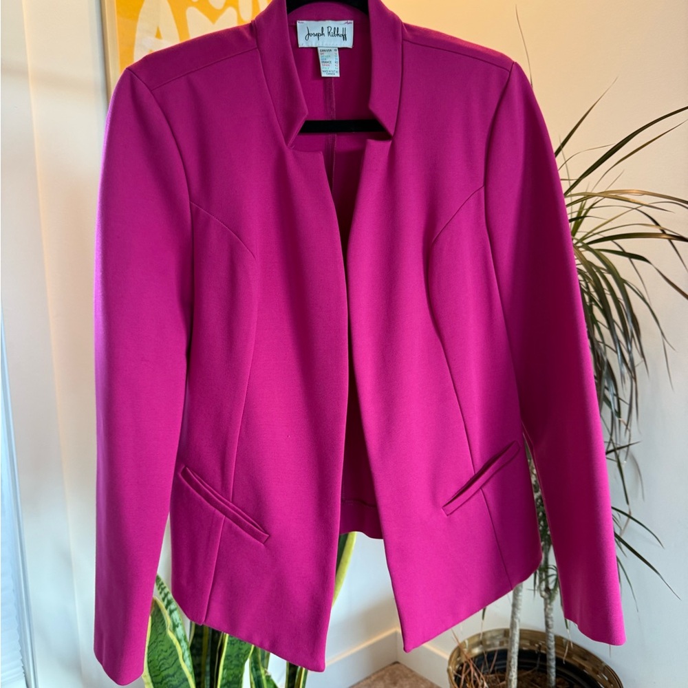 Joseph Ribkoff Fuchsia Open Front Blazer Size 10